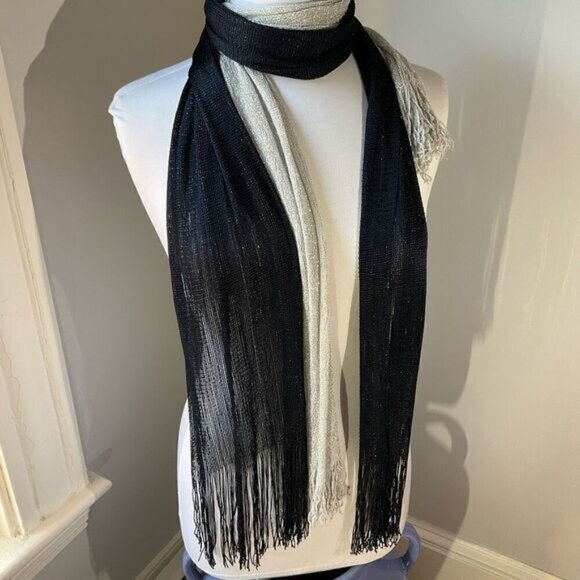 Navy Sparkle Fringe Scarf. Western, taylorswift, beyonce - Picture 5 of 5